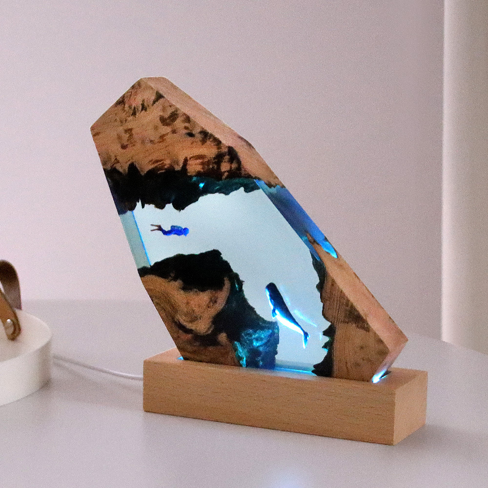 New Underwater Cave Whale Dive - Resin Art Wedding Gift ulasan dan harga