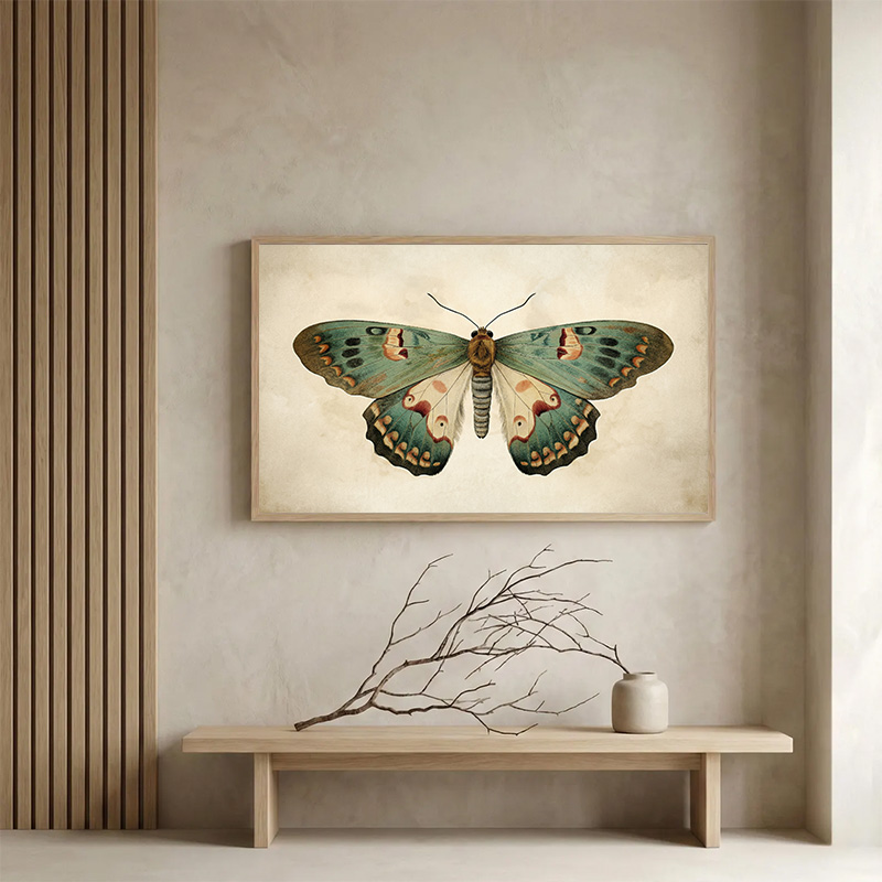 Vintage Green Insect Diamond W - Resin Art Wallpaper ulasan dan harga