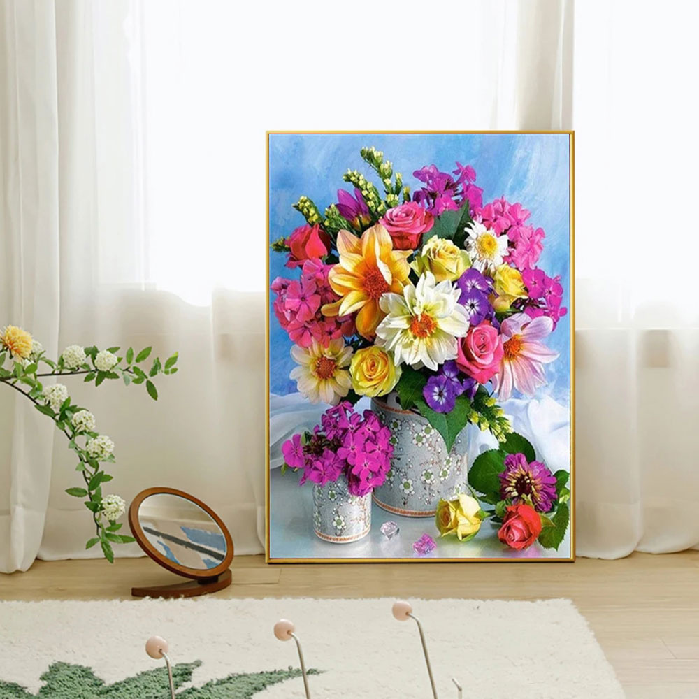 Full Diamond Mosaic Flower 5D  - Resin Art Rose ulasan dan harga